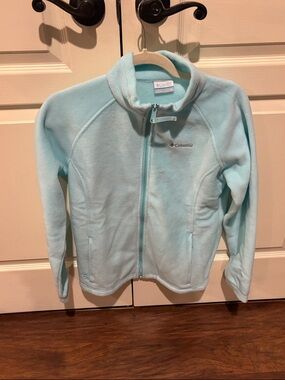 Columbia Mint Blue Full-Zip Fleece Jacket